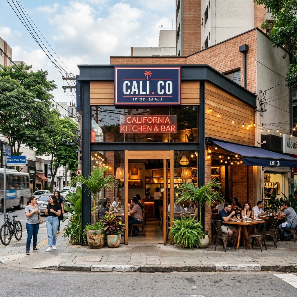 Fachada California Vila Mariana - California Drinks and Foods — Nova foto de alta qualidade